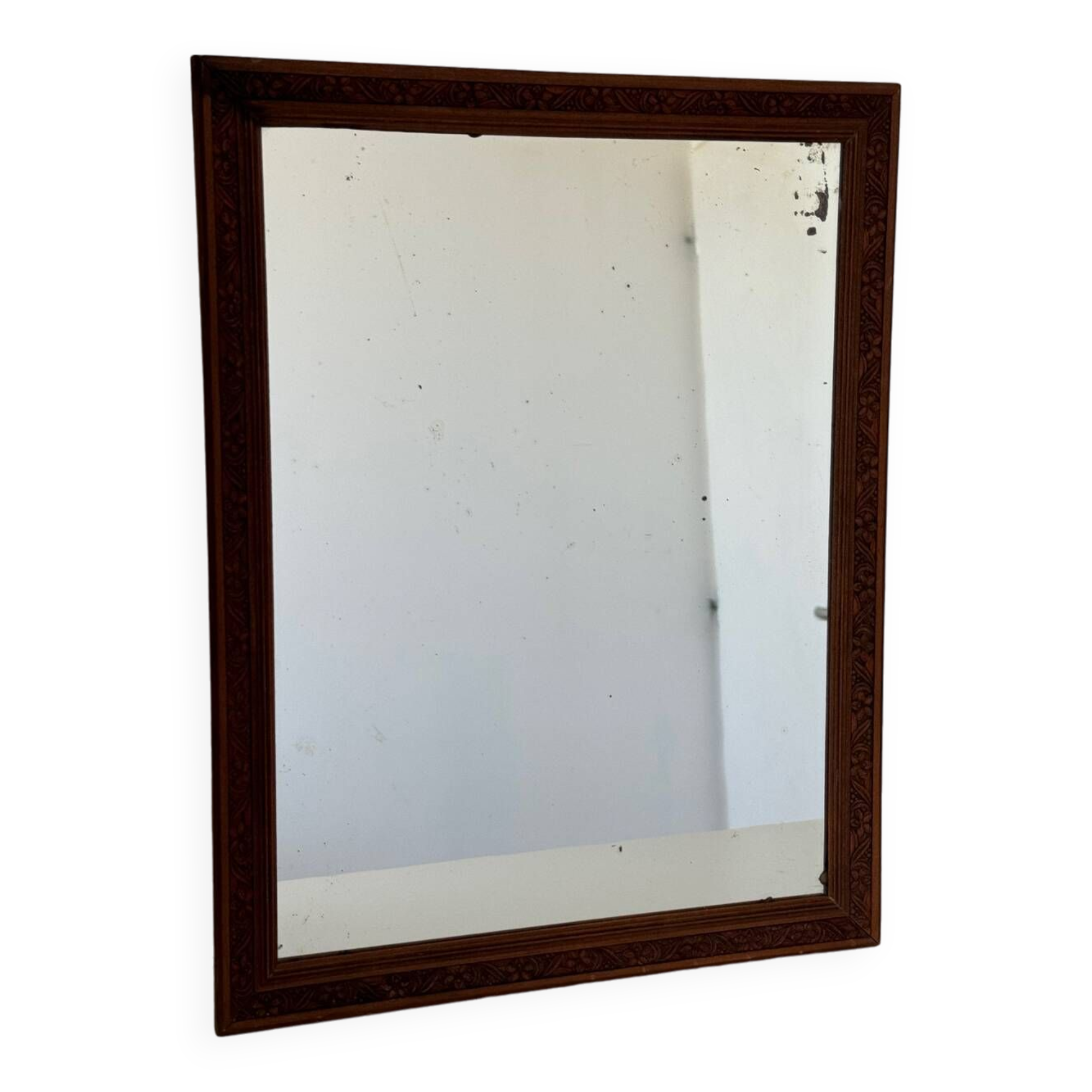 Vintage art deco / art nouveau wooden mirror