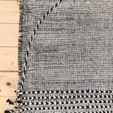 Moroccan Berber carpet Kilim Zanafi black and white 1, 47x1,04