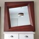 Large square mirror in exotic wood 100x100 cm - Elegant Scandinavian design