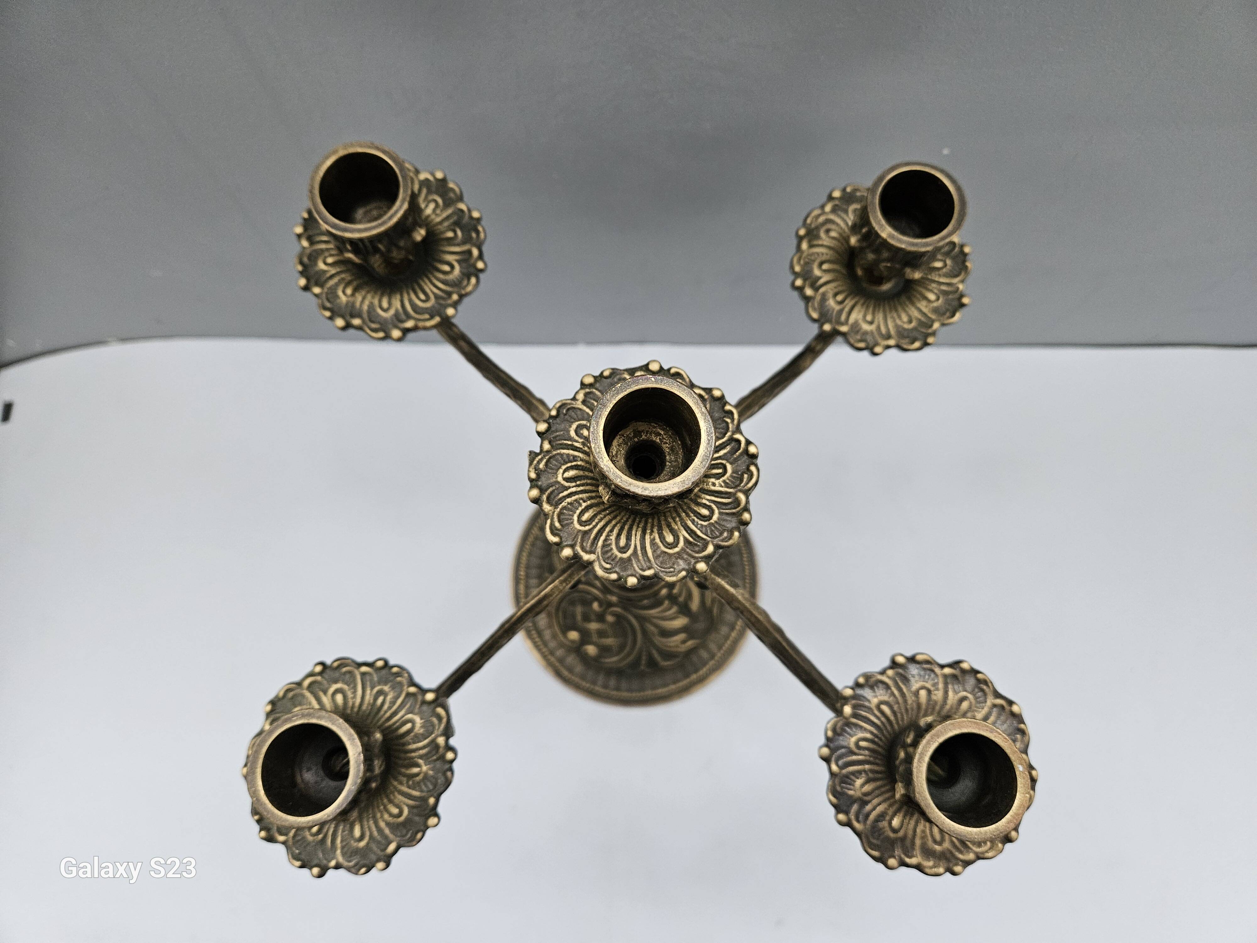 Antique patinated bronze chandelier