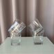 Elegant set of four vintage whiskey tumblers
