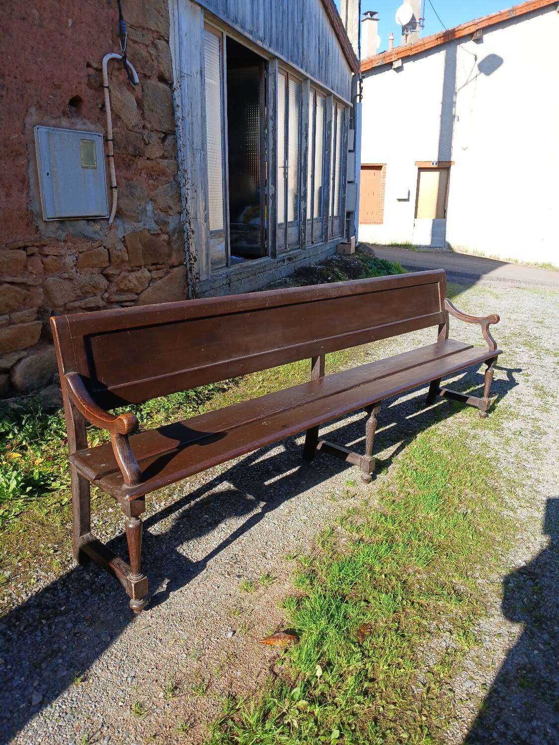 Pair of antique church pews