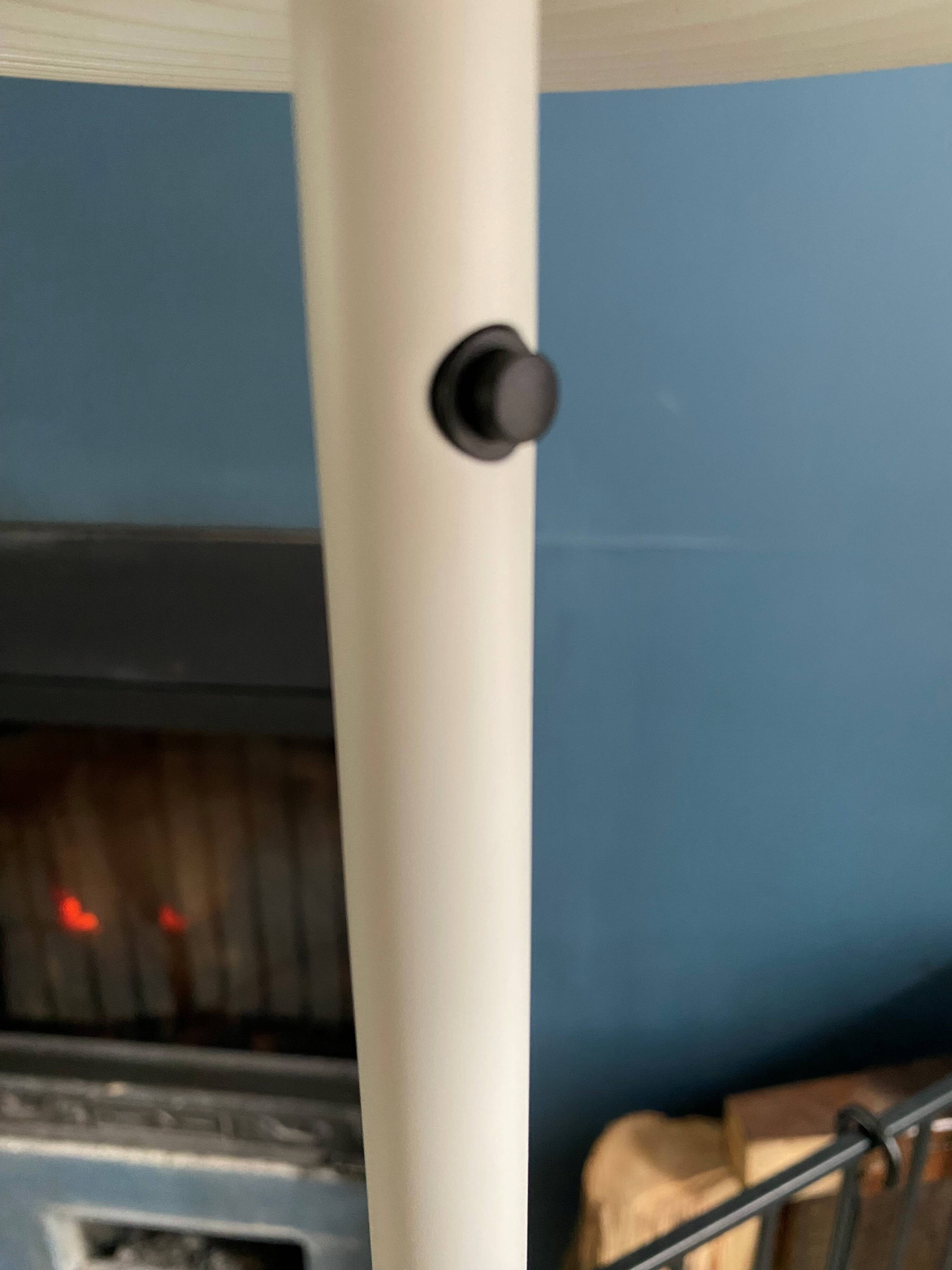 Lampadaire champignon Ikea Nymane TYP G1706 métal blanc vintage 1990