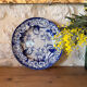 Round plate in ironstone Creil and Montereau model Flora