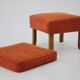 1930s art deco armchair with tabouret, czechoslovakia