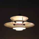 Louis Poulsen / Poul Henningsen “PH 5” pendant lamp with glass diffuser / Mid-century Danish modern design / PH5