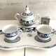 You & Me Coffee Set Fine Italian Porcelain "Belle Époque" Duo Blue