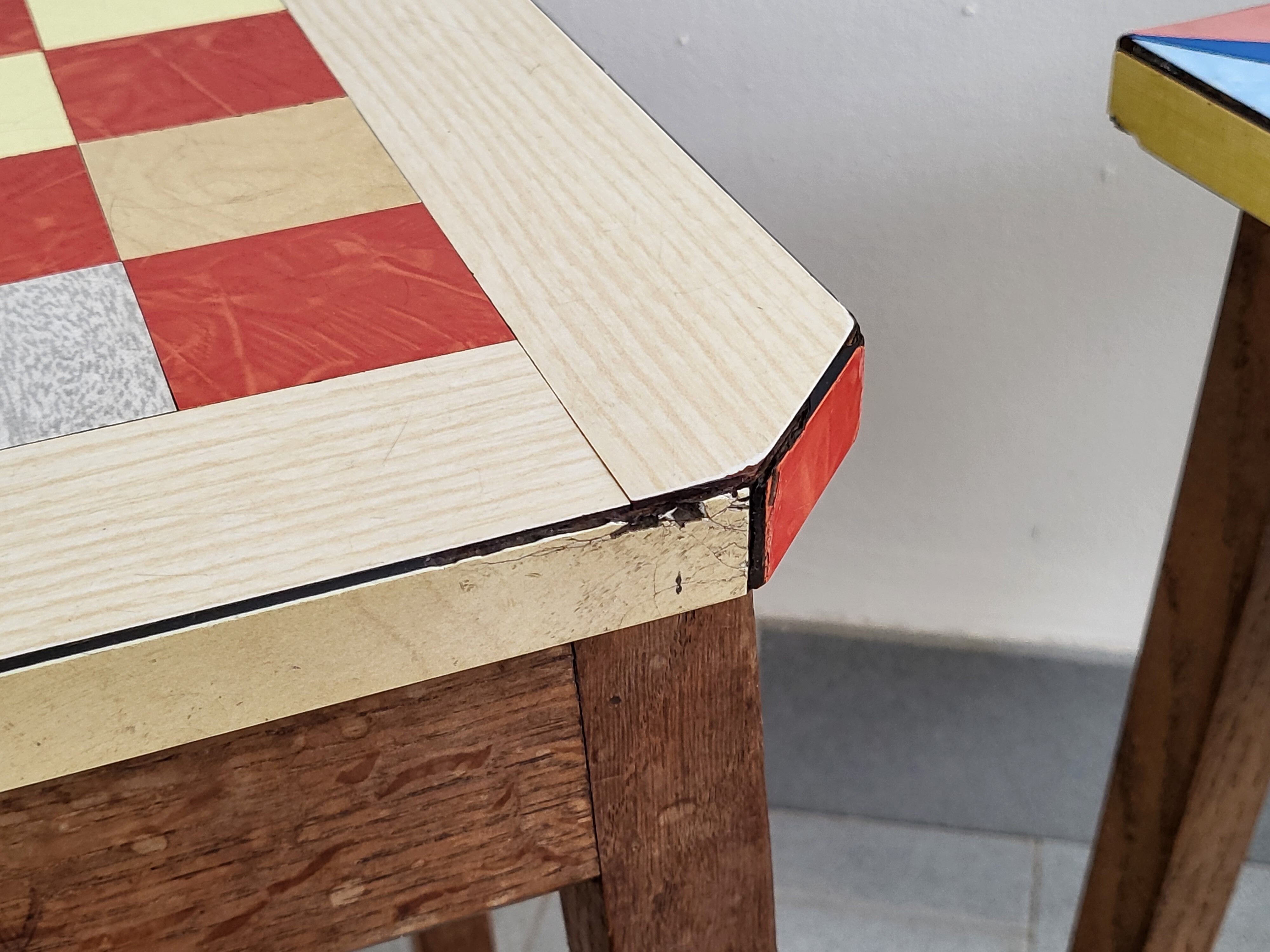 Pair of vintage formica stools 1950