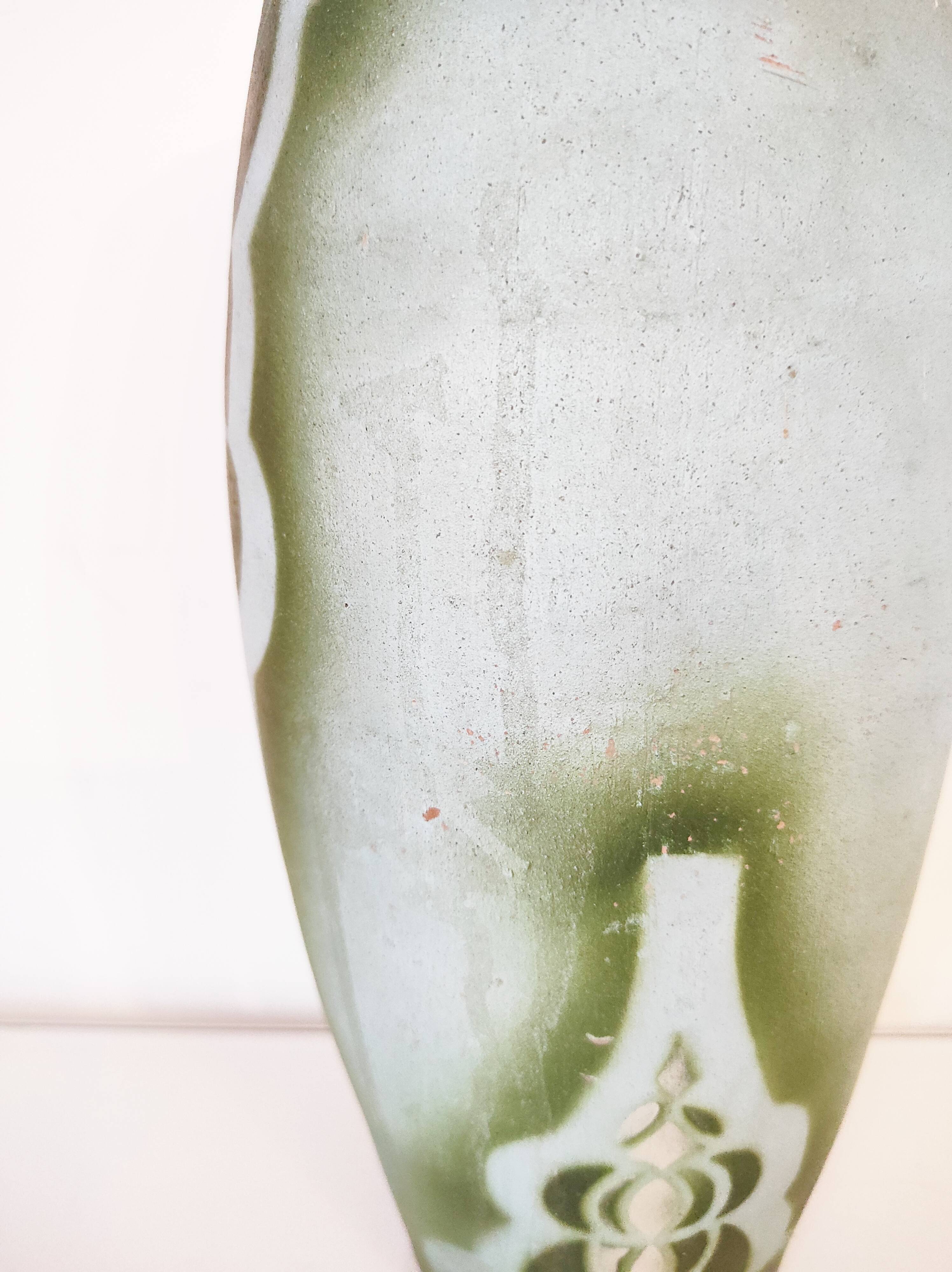 Painted Art Deco vase, 29.5 cm