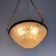 Lustre art deco in moulded glass and silver bronze