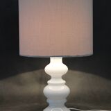 1970s Ceramic Table Lamp with New Fabric Shade, Italy