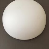 White opaque glass globe for ceiling light. Round shape