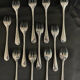 12 Christofle oyster forks silver metal Japanese model