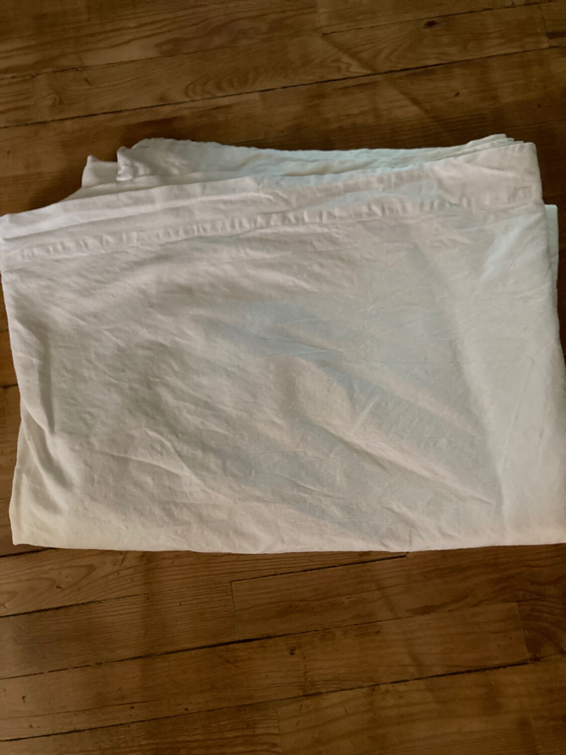 Linen sheet and simple white cotton