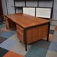 Scandinavian teak and metal desk circa 1970