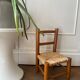 Children's chair wood and straw