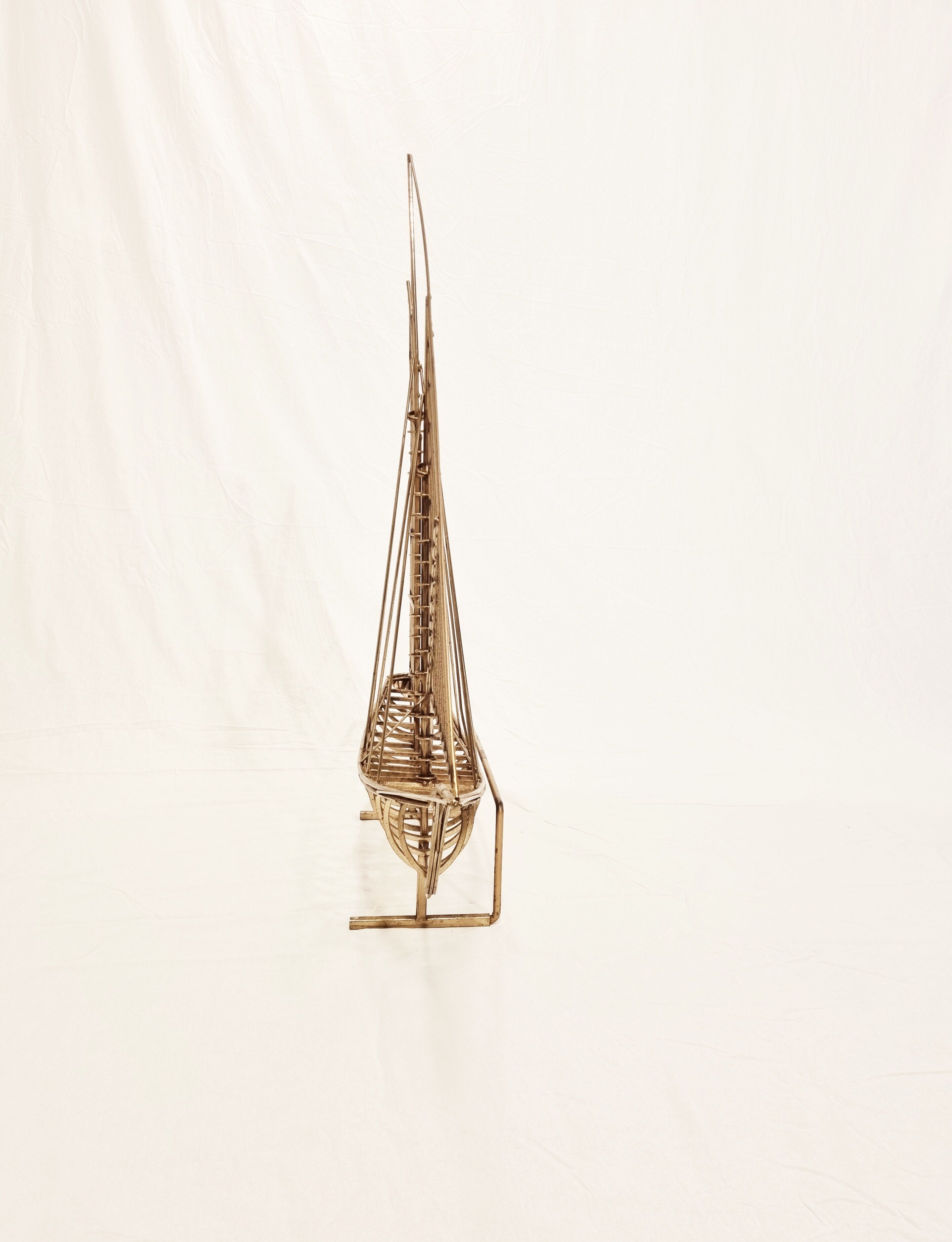 Sculptural Sailing Ship by Curtis Jeré, 1976