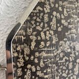 Miroir vintage 1920 triptyque barbier Art Déco cristal hexagone- 33 x 78 cm