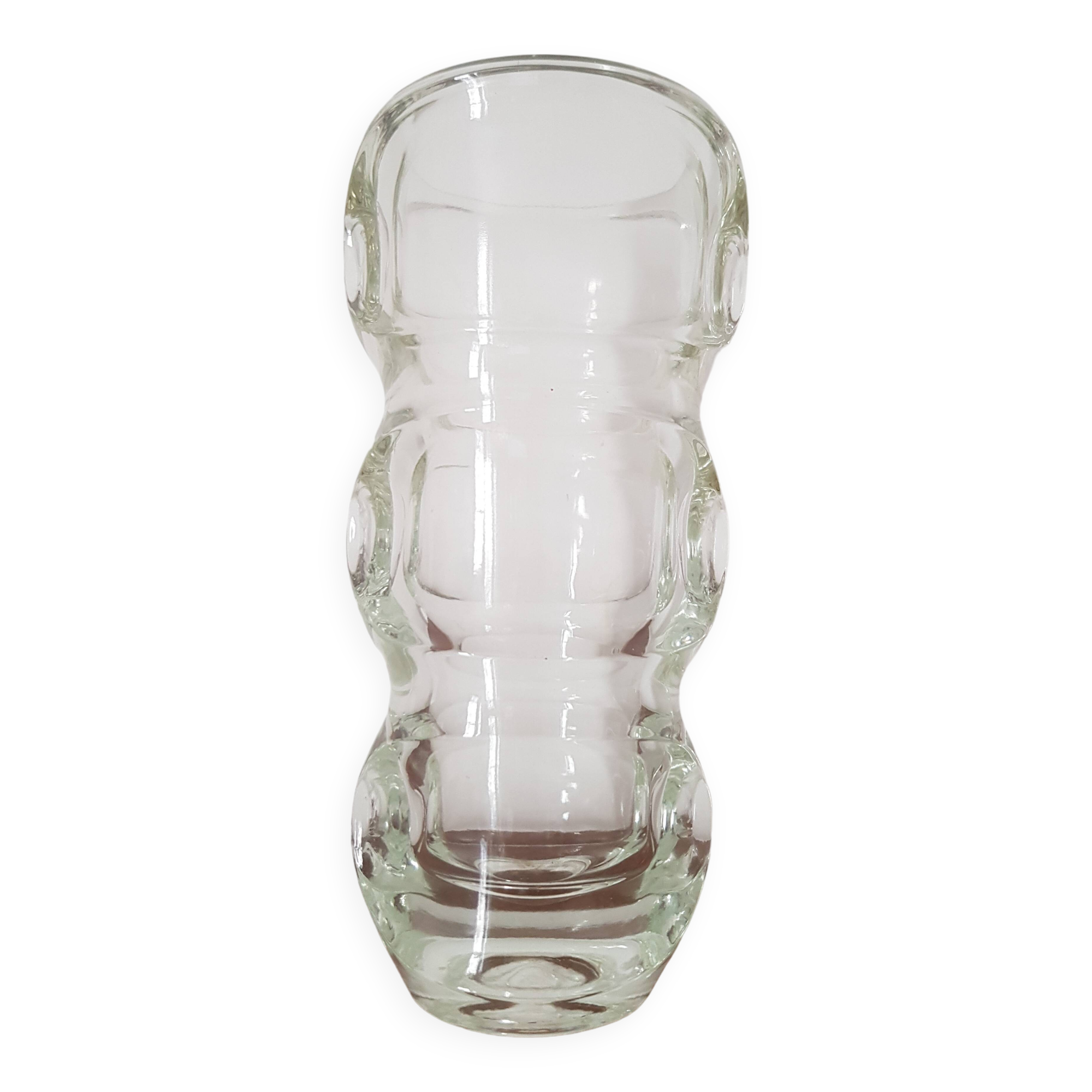 70s molded glass vase