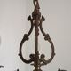 Elegant French Antique Bronze 5 Light 3 Sided Cage Style Chandelier