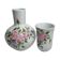 Ensemble pichet et gobelet en porcelaine décorés à la main