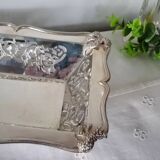 Openwork silver metal basket