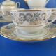 F.D Chauvigny porcelain coffee service complete gold frieze décor