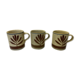 Set of 3 vintage espresso cups