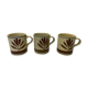 Ensemble de 3 tasses vintage expresso