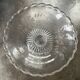 Coupe sur pied, compotier ancien en verre gravé