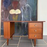 Vintage teak veneer desk 1950