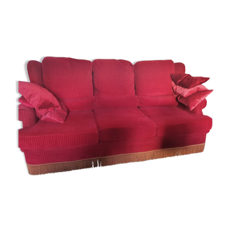 Sofa 3 places burov red velvet