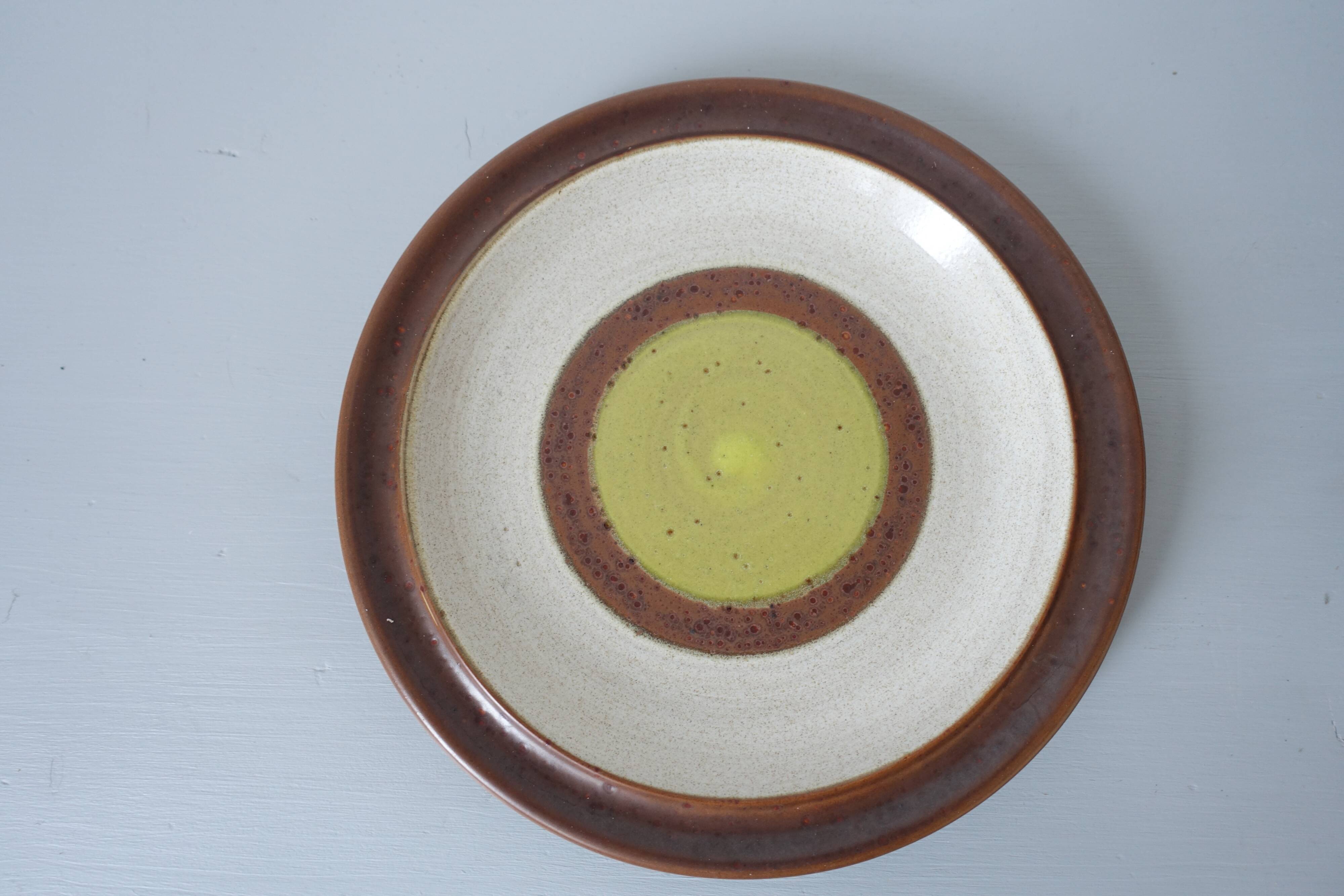 10 dessert plates in Denby enamelled stoneware made in England