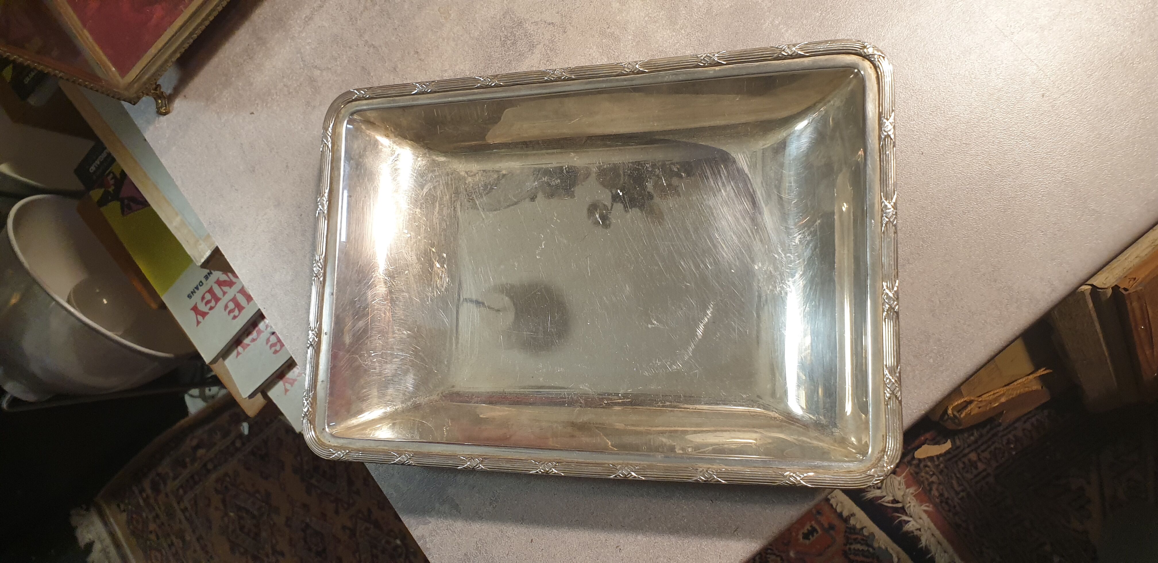 Silver metal dish hallmark and gramage late nineteenth century