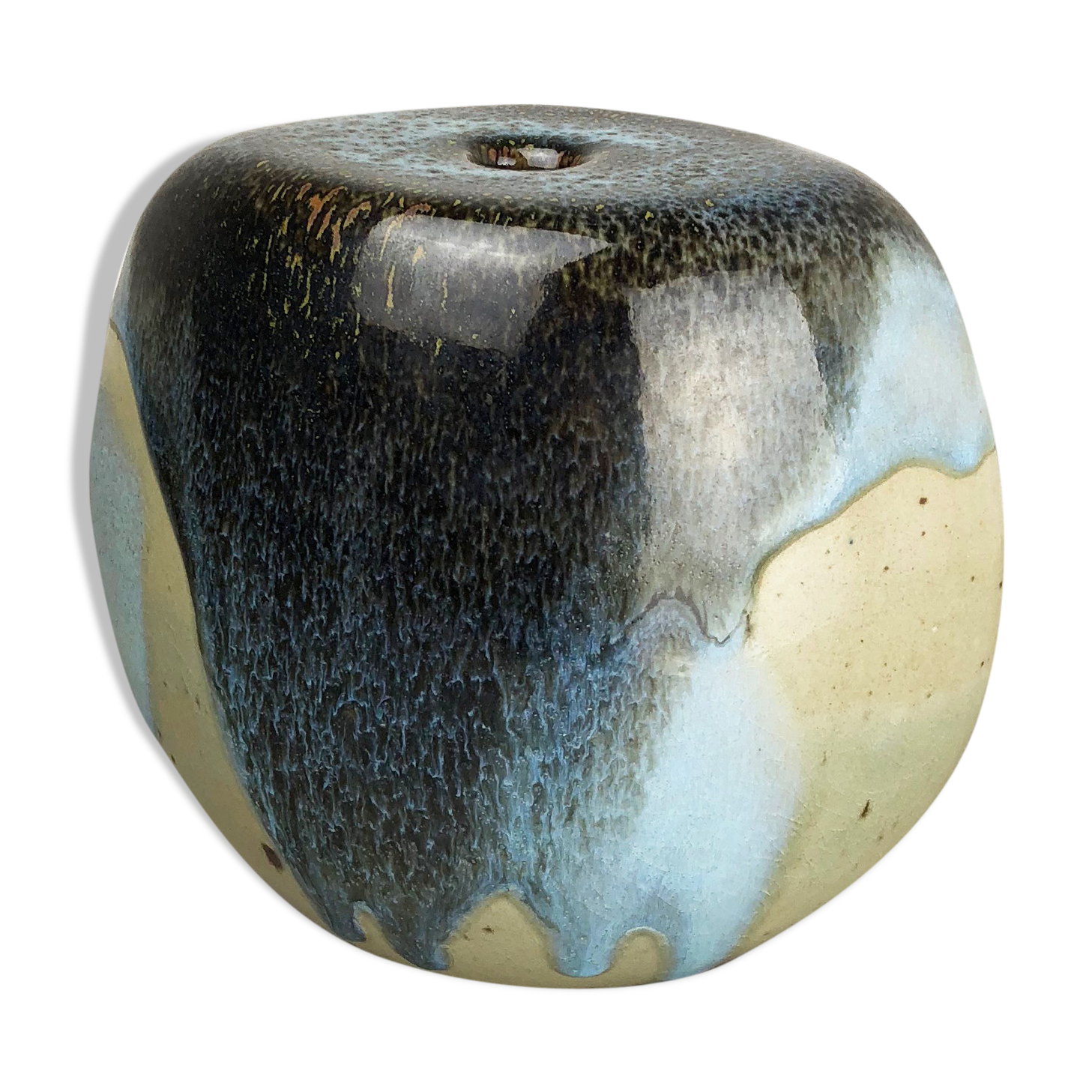 Abstract ceramic studio stoneware vase by Gotlind Weigel, Germany, 1960s