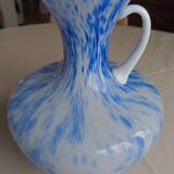 Vase opaline bleue