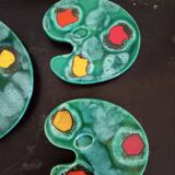 Set of 3 coasters and bottles in earthenware Le Poet-Laval