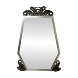 Art Deco mirror in nickel-plated bronze