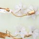 Charming Set of 2 Murano White Flowers Wall Light, 1970s