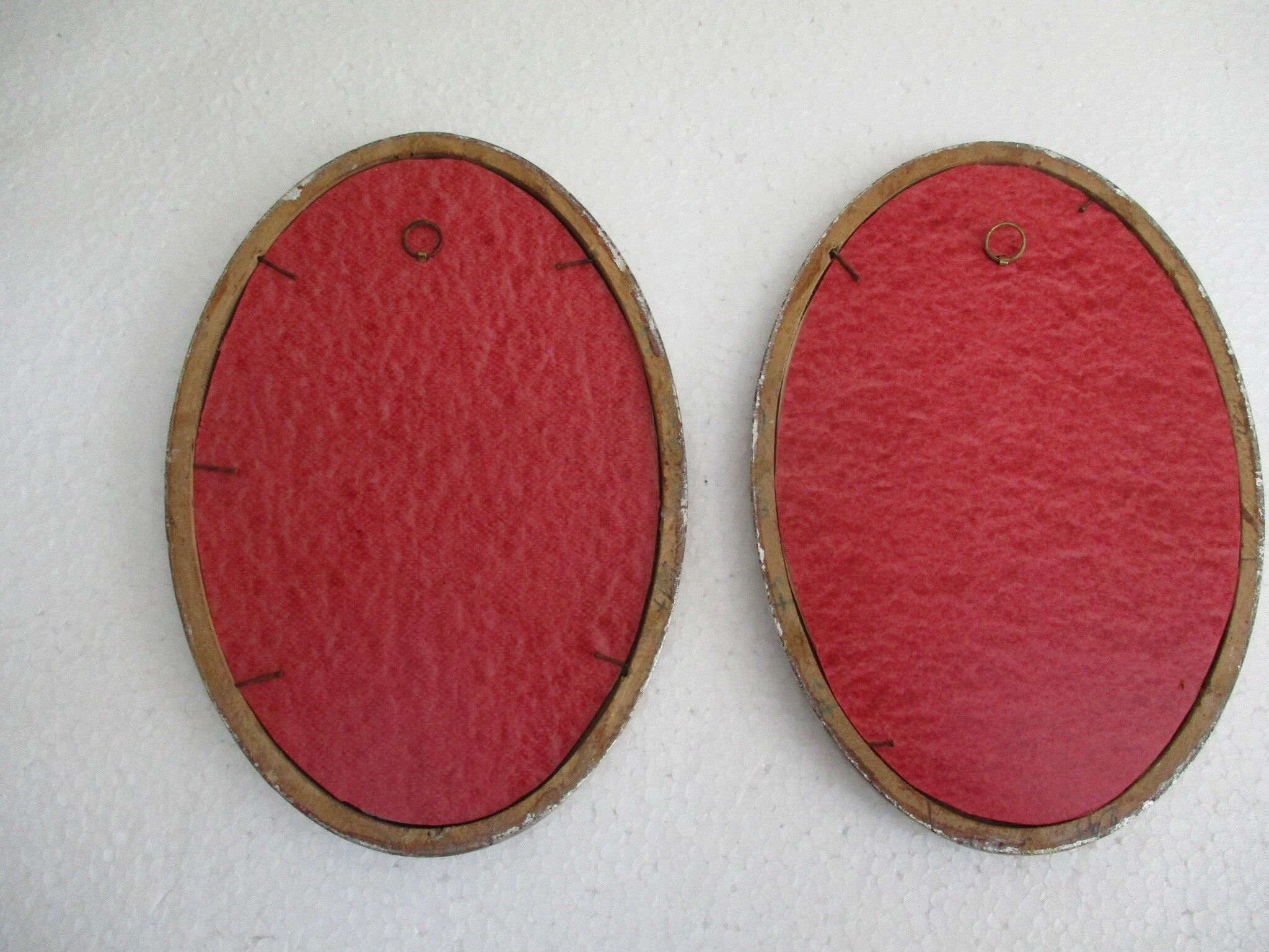 Pair of old oval art deco frames