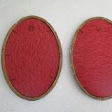Pair of old oval art deco frames