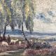 Painting, herd of goats and its keeper, 19th century
