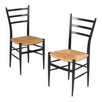 1950s Pair of “Spinetto” chairs by Chiavari, Italy