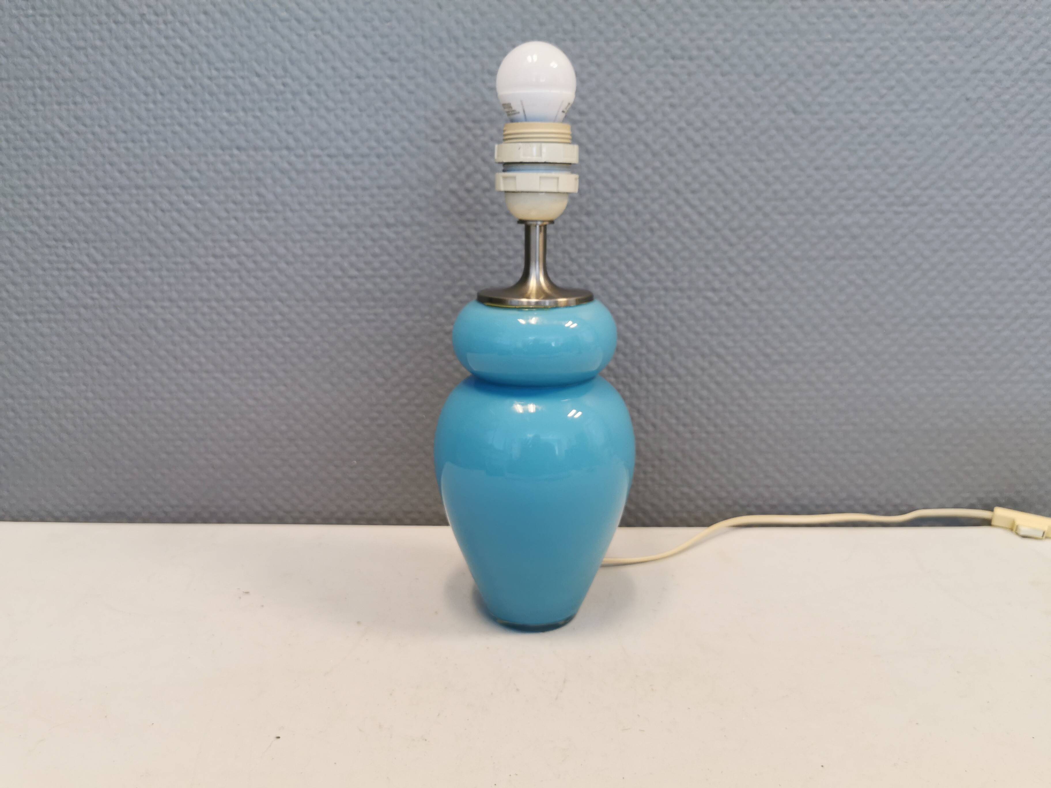 Table lamp designed by Anja Kjær in 1991 for Royal Copenhagen (produced at Holmegaard glassworks)