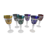 6 crystal wine glasses