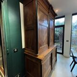 2-part sideboard with ringed half columns, Empire style