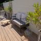 Wrought iron bed bench