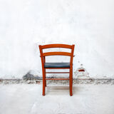 Beech and leather armchairs Model Marocca by Vico Magistretti for De Padova Italia Year 1987