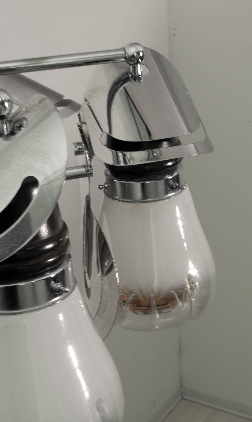 Mazzega Mid-Century Modern Italian Murano Glass and Steel Chandelier, 1970s