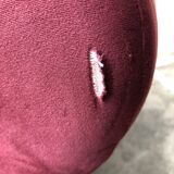 Velvet armchair, lipstick. (la redoute interieurs)